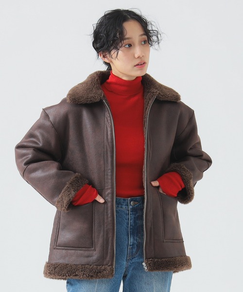 B:MING by BEAMS（ビーミングバイビームス）の「フェイク ムートン ブルゾン（S～M）（ブルゾン・レディース・ブラック/ブラウン・SMALL/MEDIUM）」の14枚目の写真