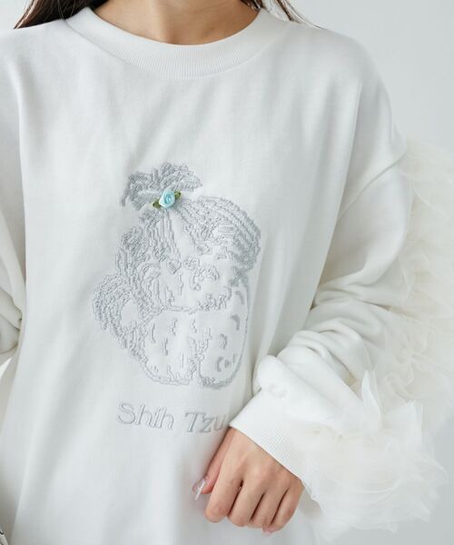 MAJESTIC LEGON（マジェスティックレゴン）の「SZKコラボ チャーミングスウェット（スウェット・レディース・ベージュ/オフホワイト/グレー・MEDIUM）」の15枚目の写真