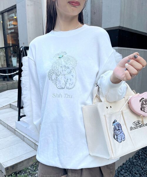 MAJESTIC LEGON（マジェスティックレゴン）の「SZKコラボ チャーミングスウェット（スウェット・レディース・ベージュ/オフホワイト/グレー・MEDIUM）」の20枚目の写真