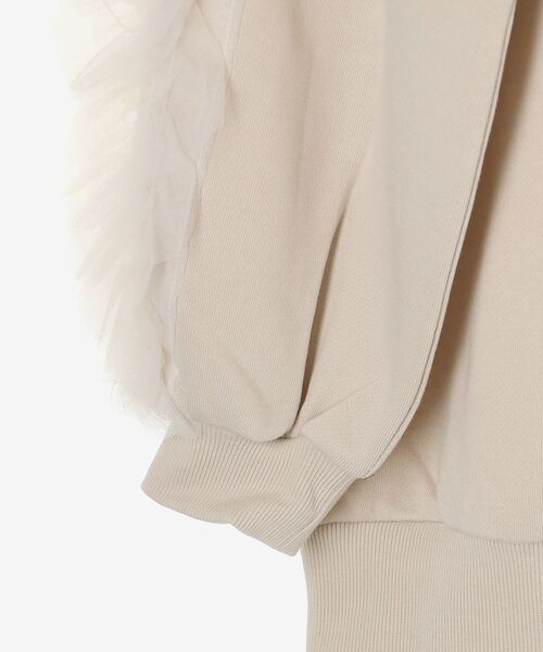 MAJESTIC LEGON（マジェスティックレゴン）の「SZKコラボ チャーミングスウェット（スウェット・レディース・ベージュ/オフホワイト/グレー・MEDIUM）」の4枚目の写真