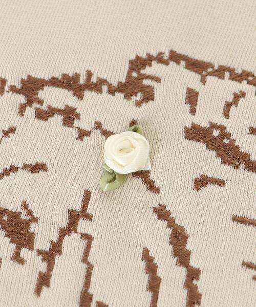 MAJESTIC LEGON（マジェスティックレゴン）の「SZKコラボ チャーミングスウェット（スウェット・レディース・ベージュ/オフホワイト/グレー・MEDIUM）」の5枚目の写真