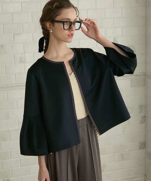 クラネ　黒ランタンスリーブ　ジャケット　タグ付き クラネ 黒ランタンスリーブ ジャケット タグ付き クラネ 黒ランタン