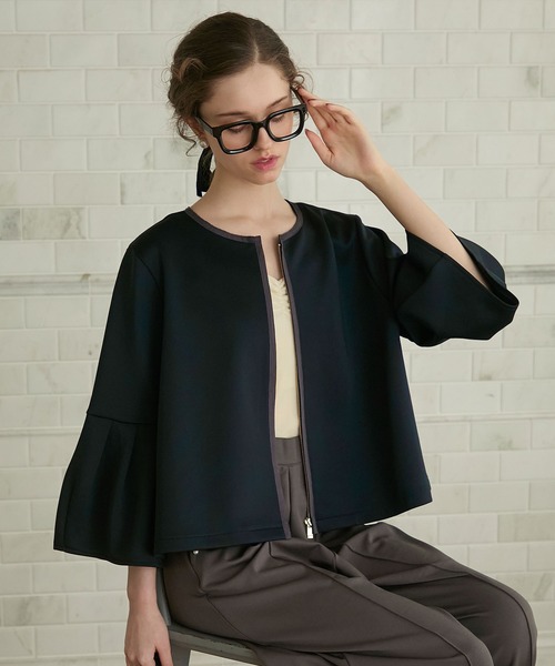 クラネ　黒ランタンスリーブ　ジャケット　タグ付き CLANE - ランタンスリーブ テーラージャケット - LANTERN SLEEVE