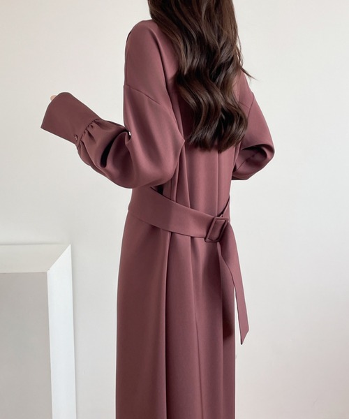 【セール】バックベルトボリュウーム袖シャツワンピース（ワンピース）｜ABITOKYO（アビトーキョー）