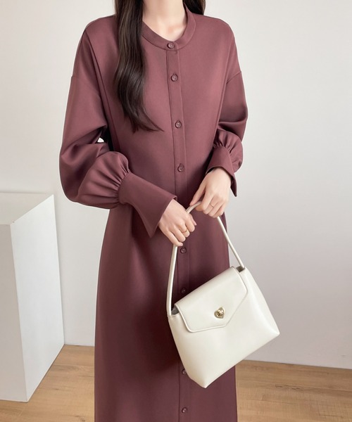 【セール】バックベルトボリュウーム袖シャツワンピース（ワンピース）｜ABITOKYO（アビトーキョー）