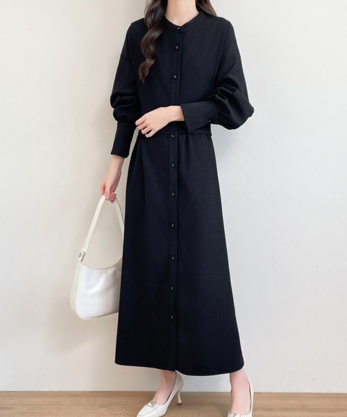 【セール】バックベルトボリュウーム袖シャツワンピース（ワンピース）｜ABITOKYO（アビトーキョー）