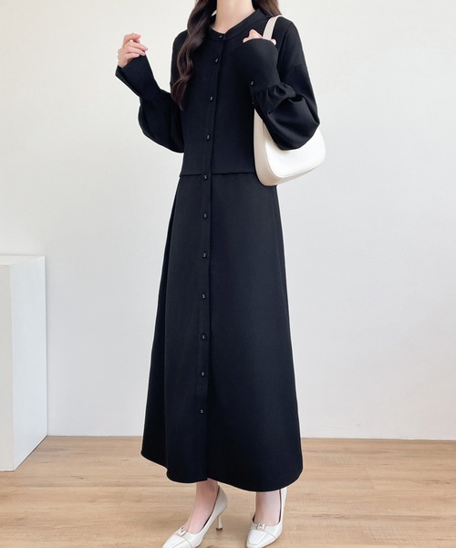 【セール】バックベルトボリュウーム袖シャツワンピース（ワンピース）｜ABITOKYO（アビトーキョー）