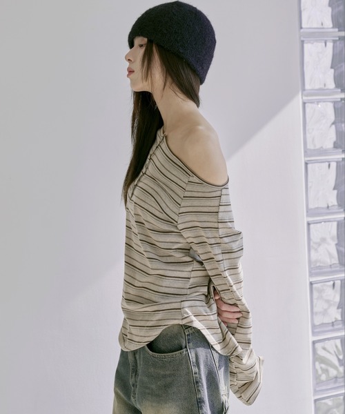 UNE MANSION(ユヌマンション)の「アンゴラモヘアニットビーニー(ニットキャップ/ビーニー・レディース・グレー/ベージュ/アイボリー/ブラック・ONE SIZE)」の9枚目の写真