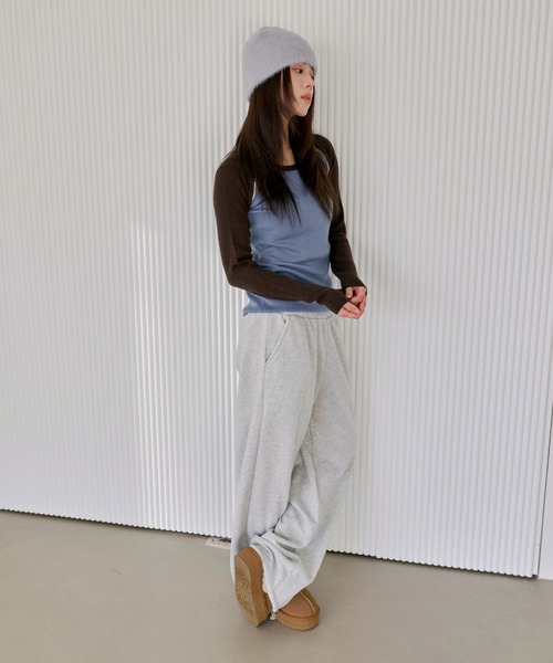 UNE MANSION(ユヌマンション)の「アンゴラモヘアニットビーニー(ニットキャップ/ビーニー・レディース・グレー/ベージュ/アイボリー/ブラック・ONE SIZE)」の20枚目の写真