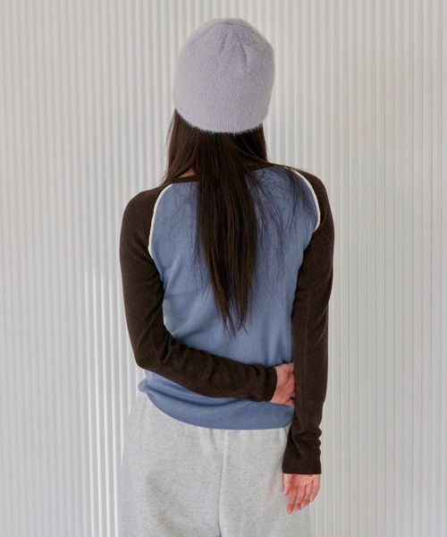 UNE MANSION(ユヌマンション)の「アンゴラモヘアニットビーニー(ニットキャップ/ビーニー・レディース・グレー/ベージュ/アイボリー/ブラック・ONE SIZE)」の22枚目の写真