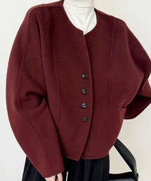 レディース ノーカラージャケット レッド ノーカラージャケット（レッド/赤色系）ファッション通販 - ZOZOTOWN