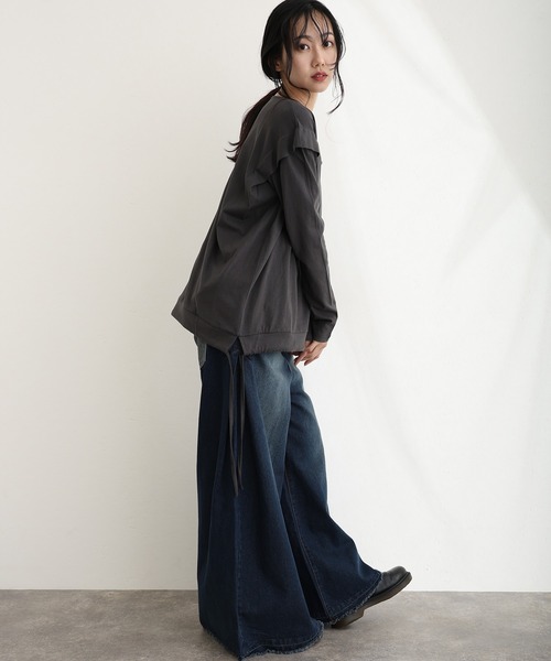 ElegChic(エレグシック)の「ショルダー タック カットソー(Tシャツ/カットソー・レディース・ベージュ系その他/オフホワイト/チャコールグレー/ブラック/カーキ・M/XL/4L)」の22枚目の写真