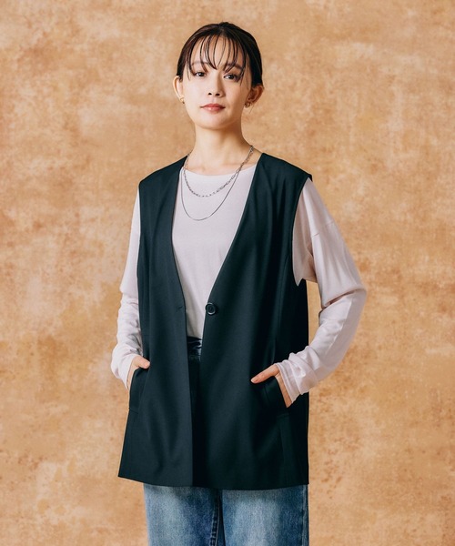 セール】ウツクシルエットジレ/133615（ベスト）｜GLOBAL WORK