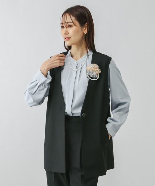 GLOBAL WORK(グローバルワーク)の「ウツクシルエットジレ/133615(ベスト・レディース・ブラック/グレイッシュベージュ/モカ/ミント・FREE)」の19枚目の写真