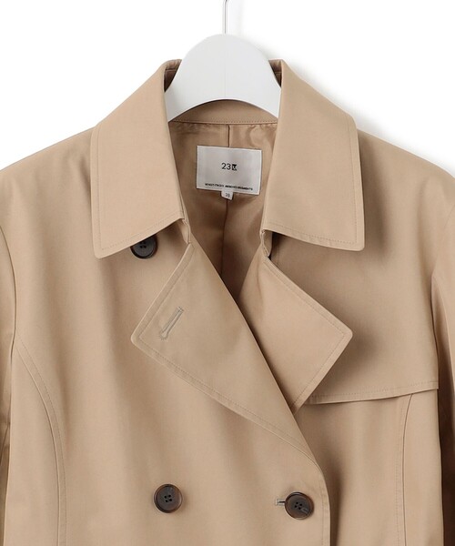 撥水加工】エアータンブラー TCギャバジン ロング トレンチコート