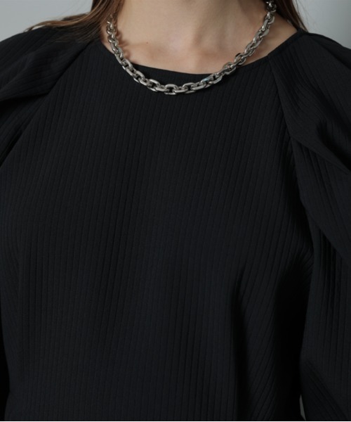 CADUNE(カデュネ)の「キルトジャガードワンピース(ワンピース・レディース・ブラック/オフホワイト・36/38)」の13枚目の写真