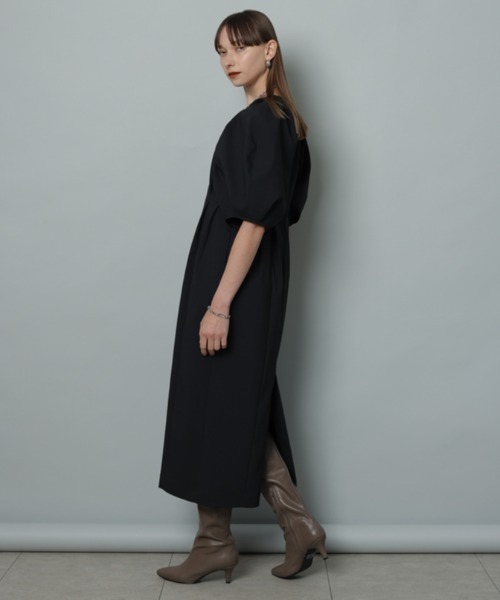 CADUNE(カデュネ)の「キルトジャガードワンピース(ワンピース・レディース・ブラック/オフホワイト・36/38)」の10枚目の写真