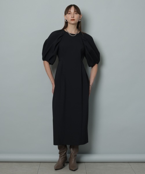 CADUNE(カデュネ)の「キルトジャガードワンピース(ワンピース・レディース・ブラック/オフホワイト・36/38)」の7枚目の写真