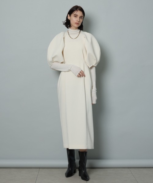 CADUNE(カデュネ)の「キルトジャガードワンピース(ワンピース・レディース・ブラック/オフホワイト・36/38)」の9枚目の写真