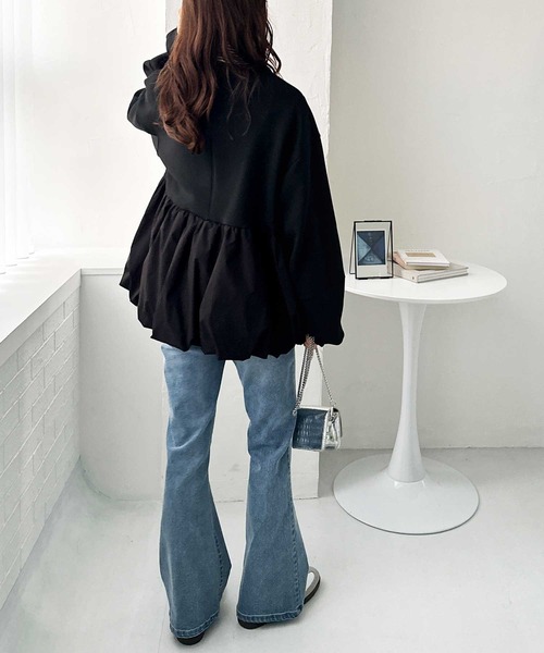 GeeRA(ジーラ)の「バルーンペプラムジップブルゾン(ブルゾン・レディース・ブラック/オフホワイト・LARGE/X-LARGE/MEDIUM)」の20枚目の写真