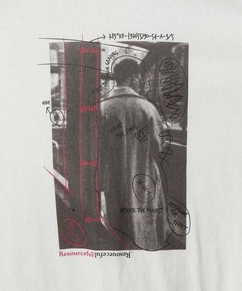 JEANASIS（ジーナシス）の「フォトアートグラフィックロンTEE/319862（Tシャツ/カットソー・レディース・ホワイト系その他/ブラック系その他/グレー系その他・FREE）」の10枚目の写真