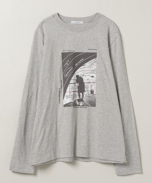 JEANASIS（ジーナシス）の「フォトアートグラフィックロンTEE/319862（Tシャツ/カットソー・レディース・ホワイト系その他/ブラック系その他/グレー系その他・FREE）」の13枚目の写真