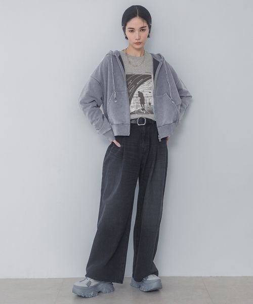 JEANASIS（ジーナシス）の「フォトアートグラフィックロンTEE/319862（Tシャツ/カットソー・レディース・ホワイト系その他/ブラック系その他/グレー系その他・FREE）」の20枚目の写真