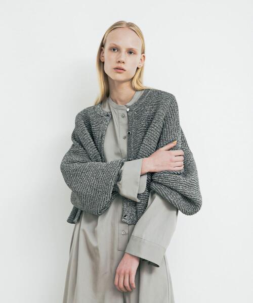 LAATO（ラート）の「kirakira knit cardigan（カーディガン/ボレロ・レディース・チャコールグレー/ホワイト・FREE）」の3枚目の写真