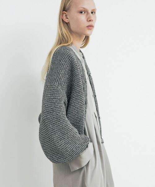 LAATO（ラート）の「kirakira knit cardigan（カーディガン/ボレロ・レディース・チャコールグレー/ホワイト・FREE）」の7枚目の写真