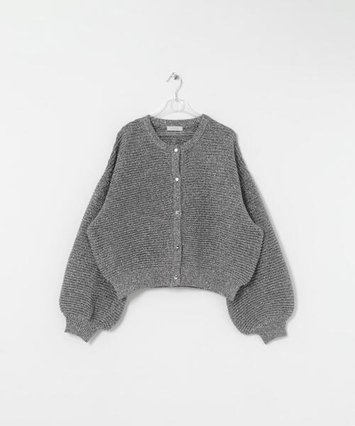 LAATO（ラート）の「kirakira knit cardigan（カーディガン/ボレロ・レディース・チャコールグレー/ホワイト・FREE）」の10枚目の写真
