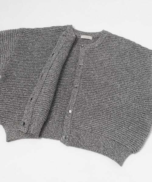 LAATO（ラート）の「kirakira knit cardigan（カーディガン/ボレロ・レディース・チャコールグレー/ホワイト・FREE）」の11枚目の写真