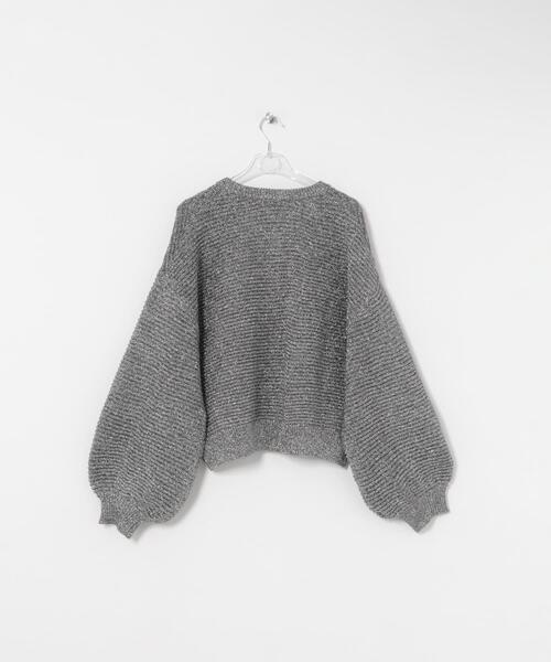 LAATO（ラート）の「kirakira knit cardigan（カーディガン/ボレロ・レディース・チャコールグレー/ホワイト・FREE）」の13枚目の写真
