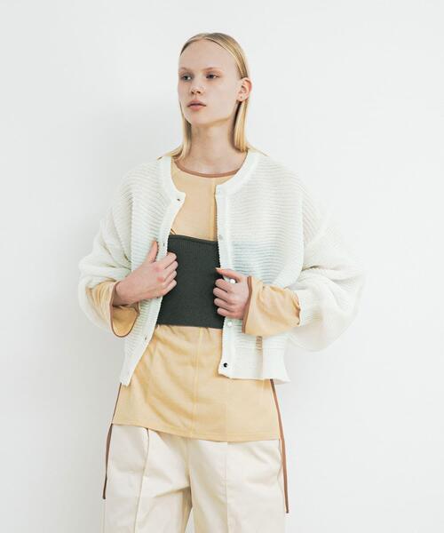 LAATO（ラート）の「kirakira knit cardigan（カーディガン/ボレロ・レディース・チャコールグレー/ホワイト・FREE）」の17枚目の写真