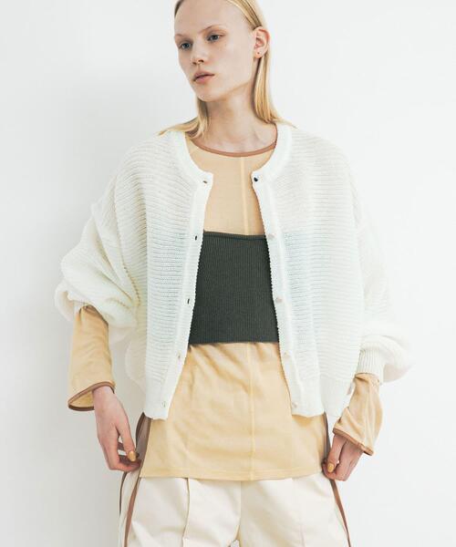 LAATO（ラート）の「kirakira knit cardigan（カーディガン/ボレロ・レディース・チャコールグレー/ホワイト・FREE）」の18枚目の写真