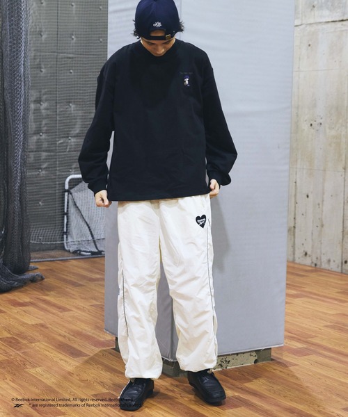 Reebok - リーボック ナイロンパーカー パンツ ブラック 【Reebok(リーボック)】ナイロンワッシャーメッシュ