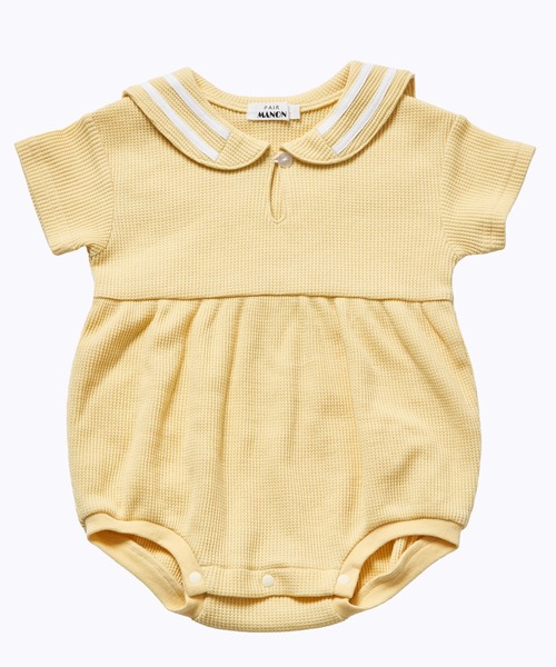 pairmanon(ペアマノン)の「【さらっとワッフル】【ベビー】セーラーカラー ロンパース(ロンパース・キッズ・アイボリー/ライトベージュ/ライトブルー/モカ・80/70)」の22枚目の写真