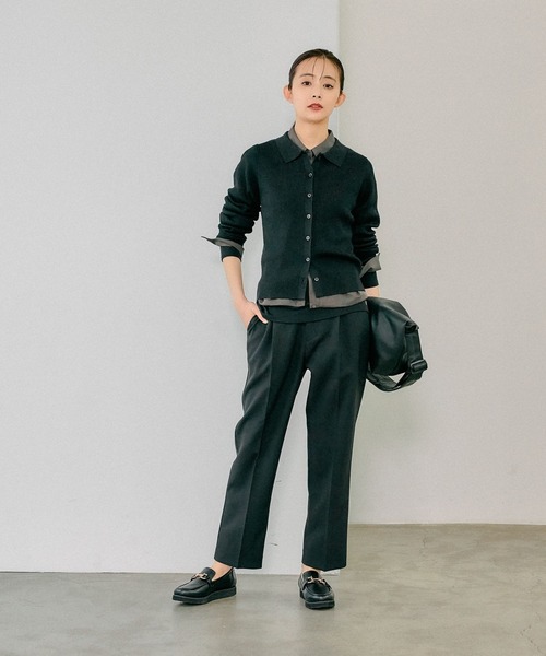 GLOBAL WORK(グローバルワーク)の「MATINEE LINE/シアータンクレイヤードプルオーバー/288778(Tシャツ/カットソー・レディース・アイボリー/チャコール/ブラック・MEDIUM/LARGE)」の10枚目の写真