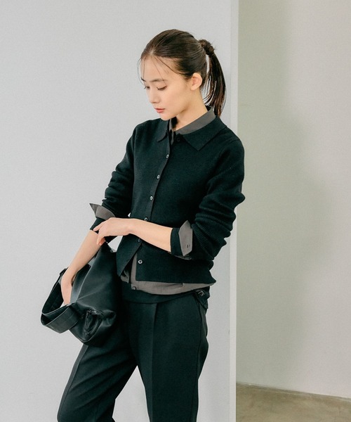 GLOBAL WORK(グローバルワーク)の「MATINEE LINE/シアータンクレイヤードプルオーバー/288778(Tシャツ/カットソー・レディース・アイボリー/チャコール/ブラック・MEDIUM/LARGE)」の15枚目の写真