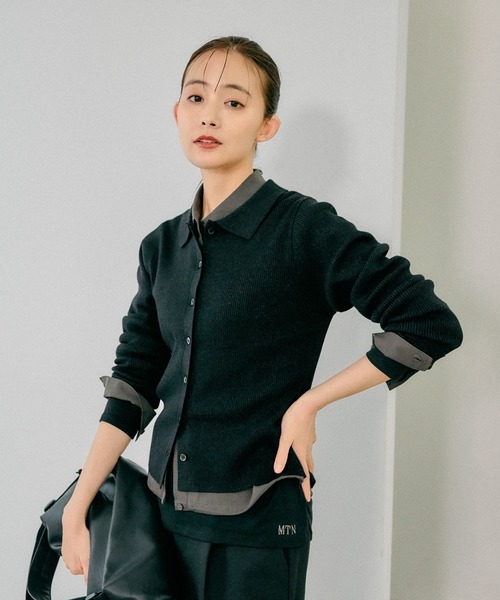 GLOBAL WORK(グローバルワーク)の「MATINEE LINE/シアータンクレイヤードプルオーバー/288778(Tシャツ/カットソー・レディース・アイボリー/チャコール/ブラック・MEDIUM/LARGE)」の16枚目の写真
