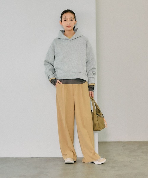 GLOBAL WORK(グローバルワーク)の「MATINEE LINE/シアータンクレイヤードプルオーバー/288778(Tシャツ/カットソー・レディース・アイボリー/チャコール/ブラック・MEDIUM/LARGE)」の18枚目の写真