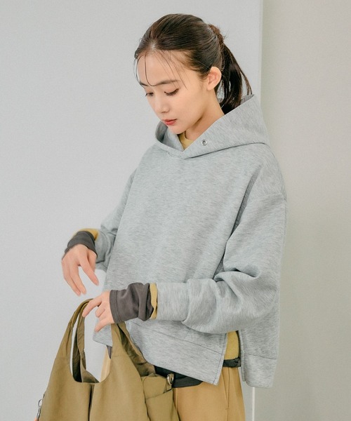 GLOBAL WORK(グローバルワーク)の「MATINEE LINE/シアータンクレイヤードプルオーバー/288778(Tシャツ/カットソー・レディース・アイボリー/チャコール/ブラック・MEDIUM/LARGE)」の22枚目の写真