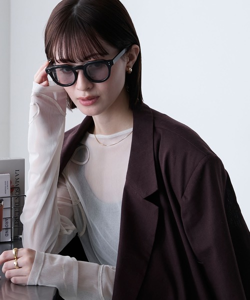 forksy.(フォルクシー)の「【forksy.】ボリュームフレーム UV PROTECT 調光レンズ サングラス(メガネ・レディース・ブラウン/ブラック・FREE)」の12枚目の写真
