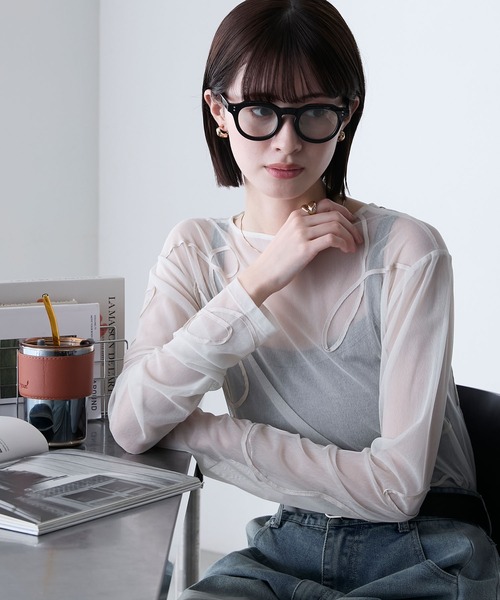 forksy.(フォルクシー)の「【forksy.】ボリュームフレーム UV PROTECT 調光レンズ サングラス(メガネ・レディース・ブラウン/ブラック・FREE)」の15枚目の写真