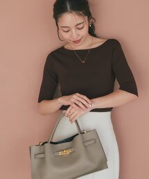 La boutique BonBon（ラブティックボンボン）の「【名品・美人見え】クールタッチUV総針5分袖ニット（ニット/セーター）」