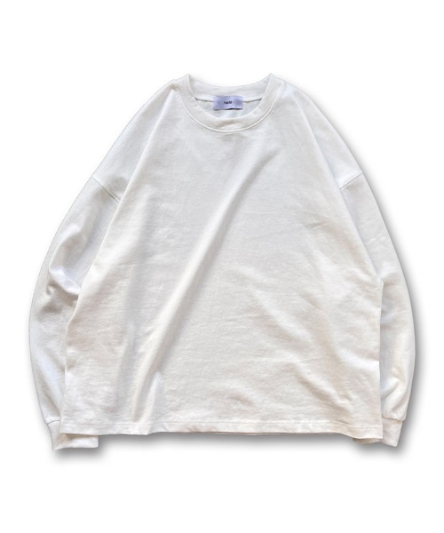 natto(ナット)の「【ユニセックスアイテム】loose silhouette heavy weight long sleeve / ルーズシルエットヘビーウェイトロングスリーブ(Tシャツ/カットソー・メンズ・アイボリー/ブラック・FREE)」の1枚目の写真