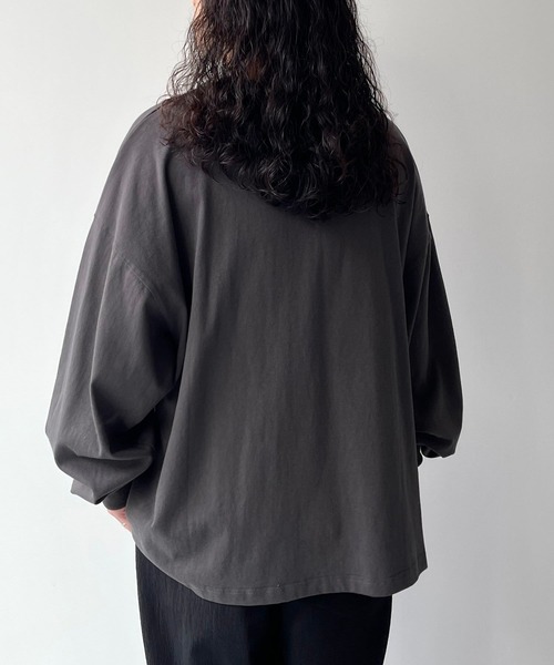 natto ルーズシルエット ヘビーウェイト ロングスリーブ / ブラック loose silhouette heavy weight long sleeve / black（ルーズ