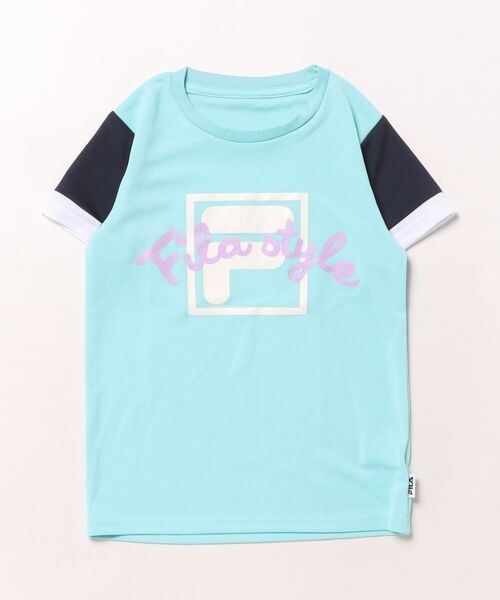 FILA（フィラ）の「手書き風ロゴドライ素材Tシャツ（Tシャツ/カットソー・キッズ・ラベンダー/ミント・130/140/150/160）」の9枚目の写真
