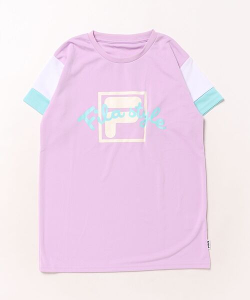FILA（フィラ）の「手書き風ロゴドライ素材Tシャツ（Tシャツ/カットソー・キッズ・ラベンダー/ミント・130/140/150/160）」の10枚目の写真