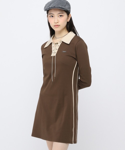 3.3 Field Trip （3.3フィールドトリップ）の「3.3 Field Trip／ラインスリムワンピース（ワンピース・レディース・ブラウン・FREE）」の15枚目の写真