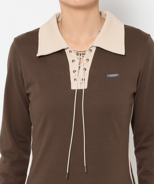 3.3 Field Trip （3.3フィールドトリップ）の「3.3 Field Trip／ラインスリムワンピース（ワンピース・レディース・ブラウン・FREE）」の10枚目の写真